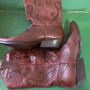 Nine West leather cowboy boots